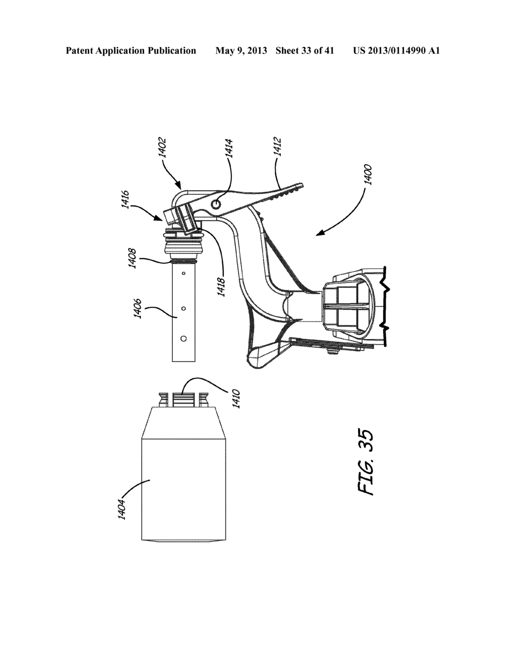 INTERNAL FEED PAINTING DEVICE WITH CONSTANT FORCE DRIVE MECHANISM - diagram, schematic, and image 34