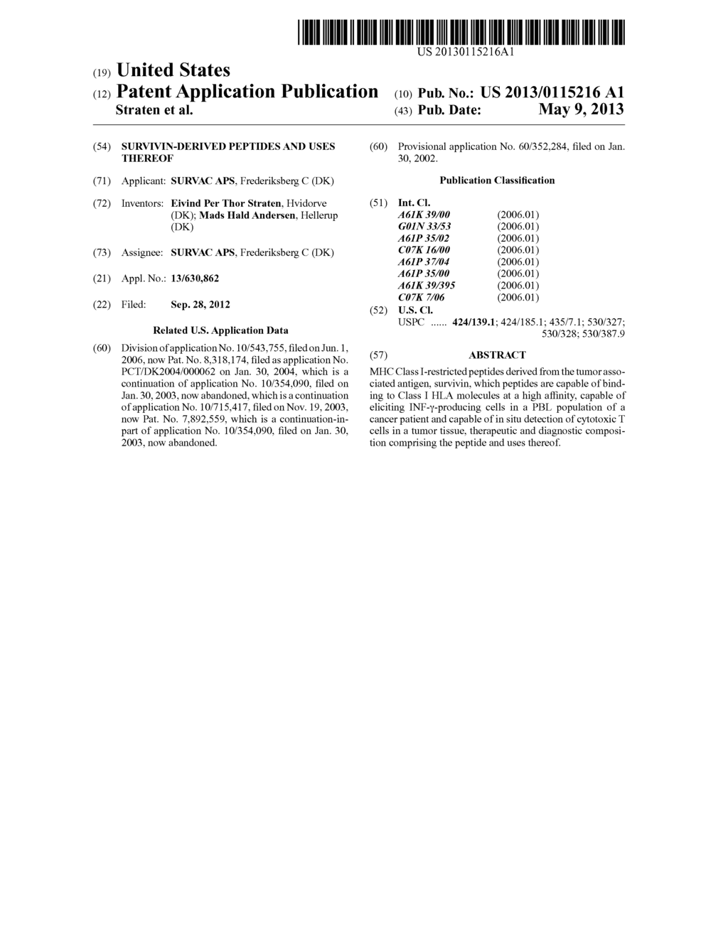 SURVIVIN-DERIVED PEPTIDES AND USES THEREOF - diagram, schematic, and image 01