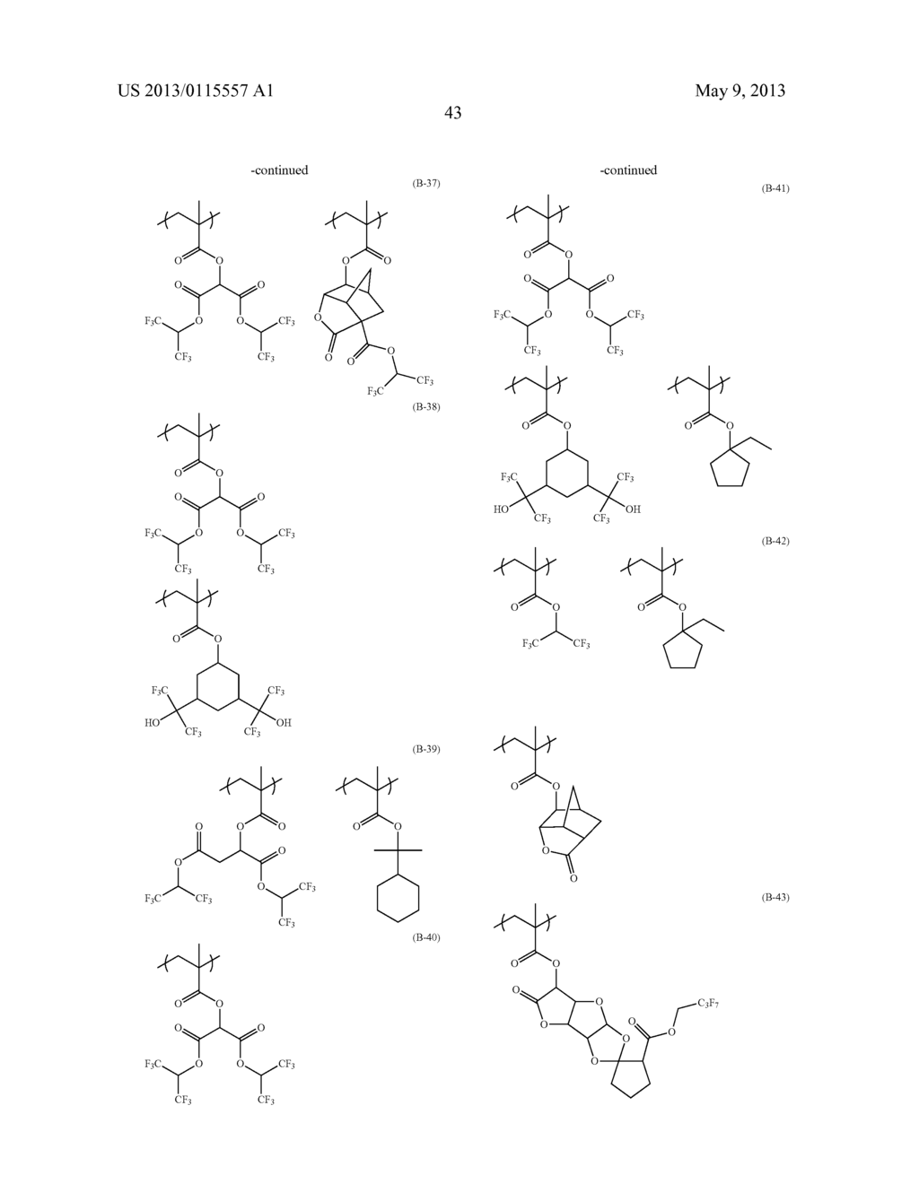 ACTINIC-RAY- OR RADIATION-SENSITIVE RESIN COMPOSITION, ACTINIC-RAY- OR     RADIATION-SENSITIVE FILM AND METHOD OF FORMING PATTERN - diagram, schematic, and image 45