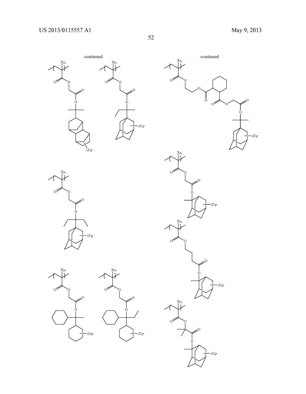 ACTINIC-RAY- OR RADIATION-SENSITIVE RESIN COMPOSITION, ACTINIC-RAY- OR     RADIATION-SENSITIVE FILM AND METHOD OF FORMING PATTERN - diagram, schematic, and image 54