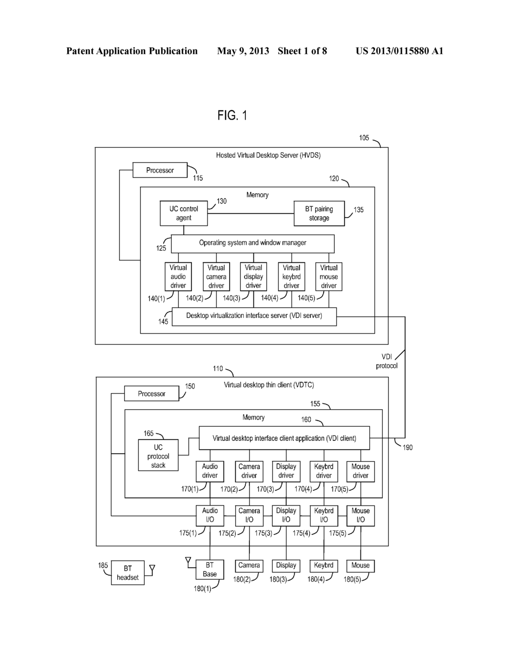 Pairing a Bluetooth Device to a Virtual Desktop in a Hosted Desktop     Environment - diagram, schematic, and image 02