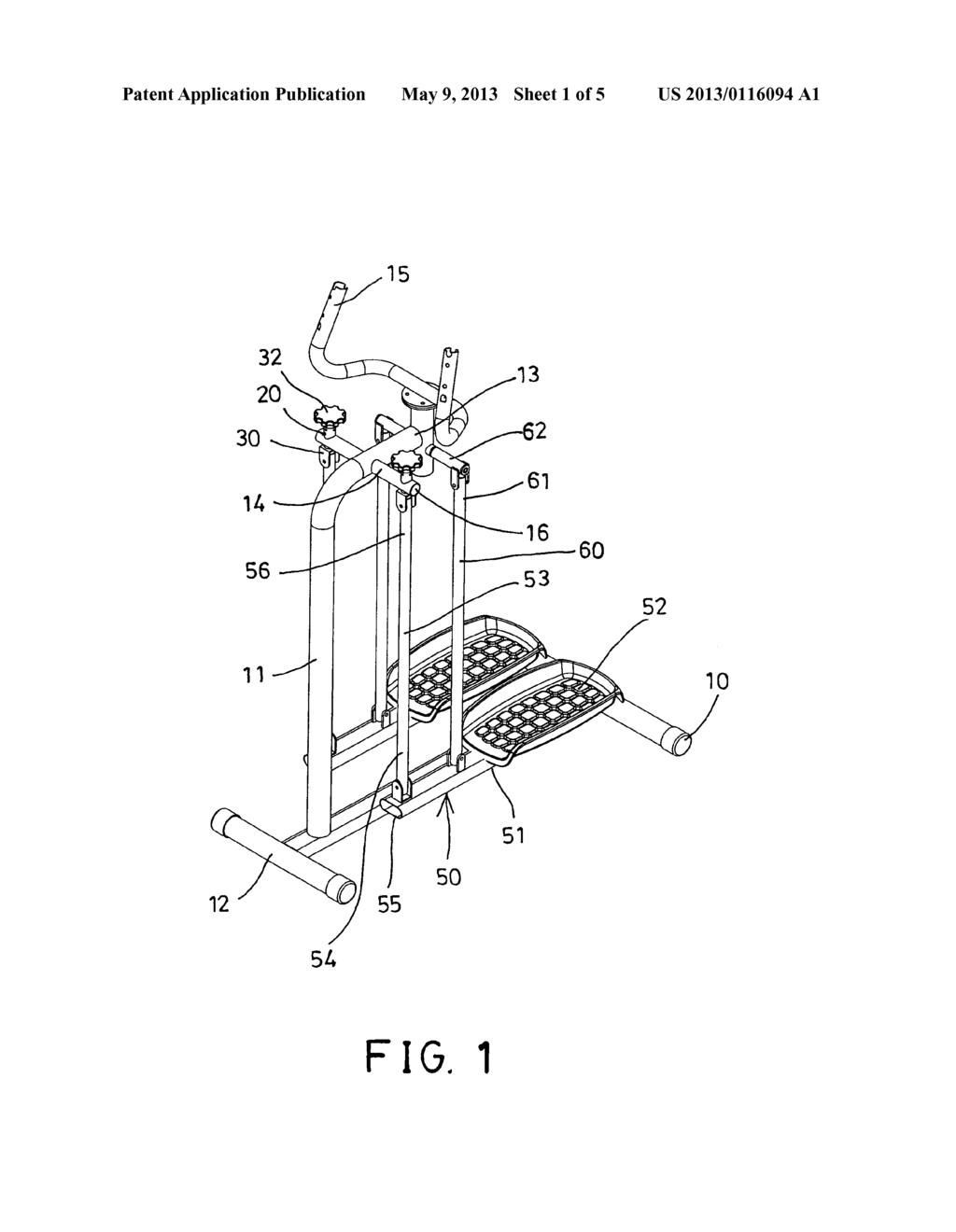 Exercise apparatus adjustable for sidewise moving - diagram, schematic, and image 02