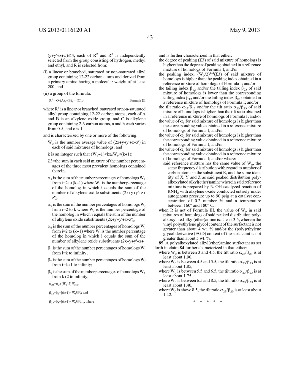 ALKOXYLATED ALKYLAMINES/ALKYL ETHER AMINES WITH PEAKED DISTRIBUTION - diagram, schematic, and image 51