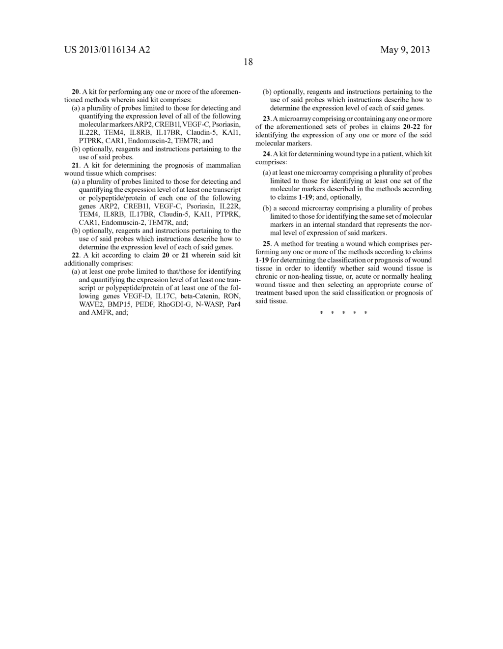 METHOD AND KIT FOR THE CLASSIFICATION AND PROGNOSIS OF WOUNDS - diagram, schematic, and image 22