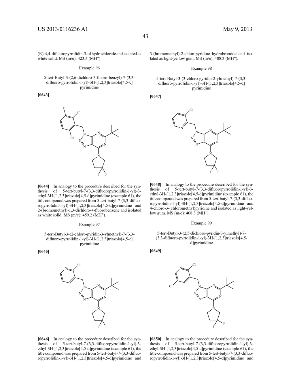 NOVEL [1,2,3]TRIAZOLO[4,5-D]PYRIMIDINE DERIVATIVES - diagram, schematic, and image 44