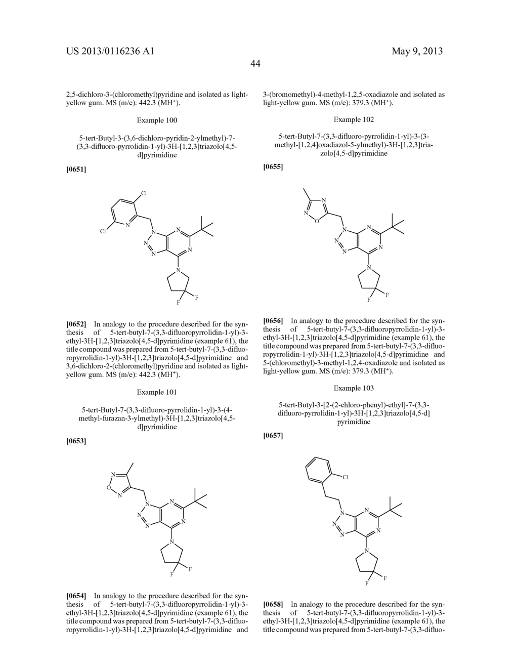 NOVEL [1,2,3]TRIAZOLO[4,5-D]PYRIMIDINE DERIVATIVES - diagram, schematic, and image 45