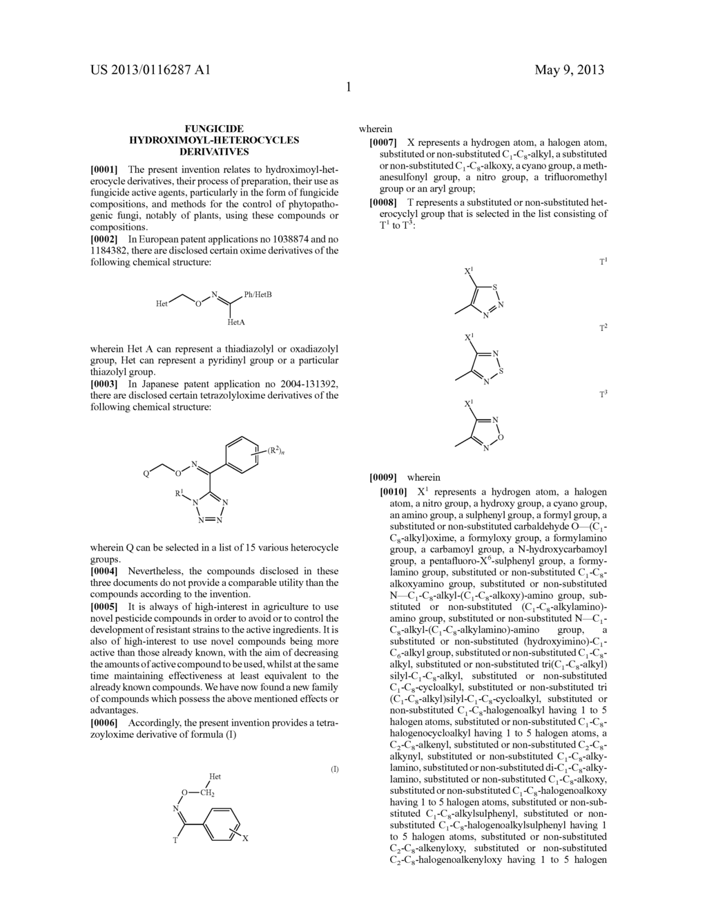 FUNGICIDE HYDROXIMOYL-HETEROCYCLES DERIVATIVES - diagram, schematic, and image 02