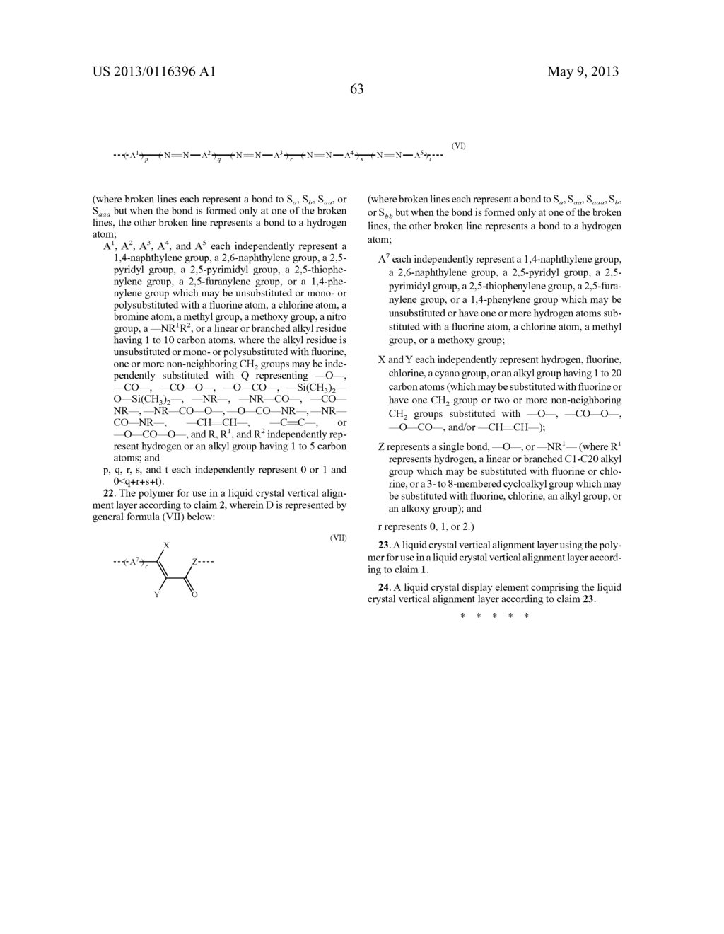 POLYMER FOR USE IN LIQUID CRYSTAL ALIGNMENT LAYER - diagram, schematic, and image 64