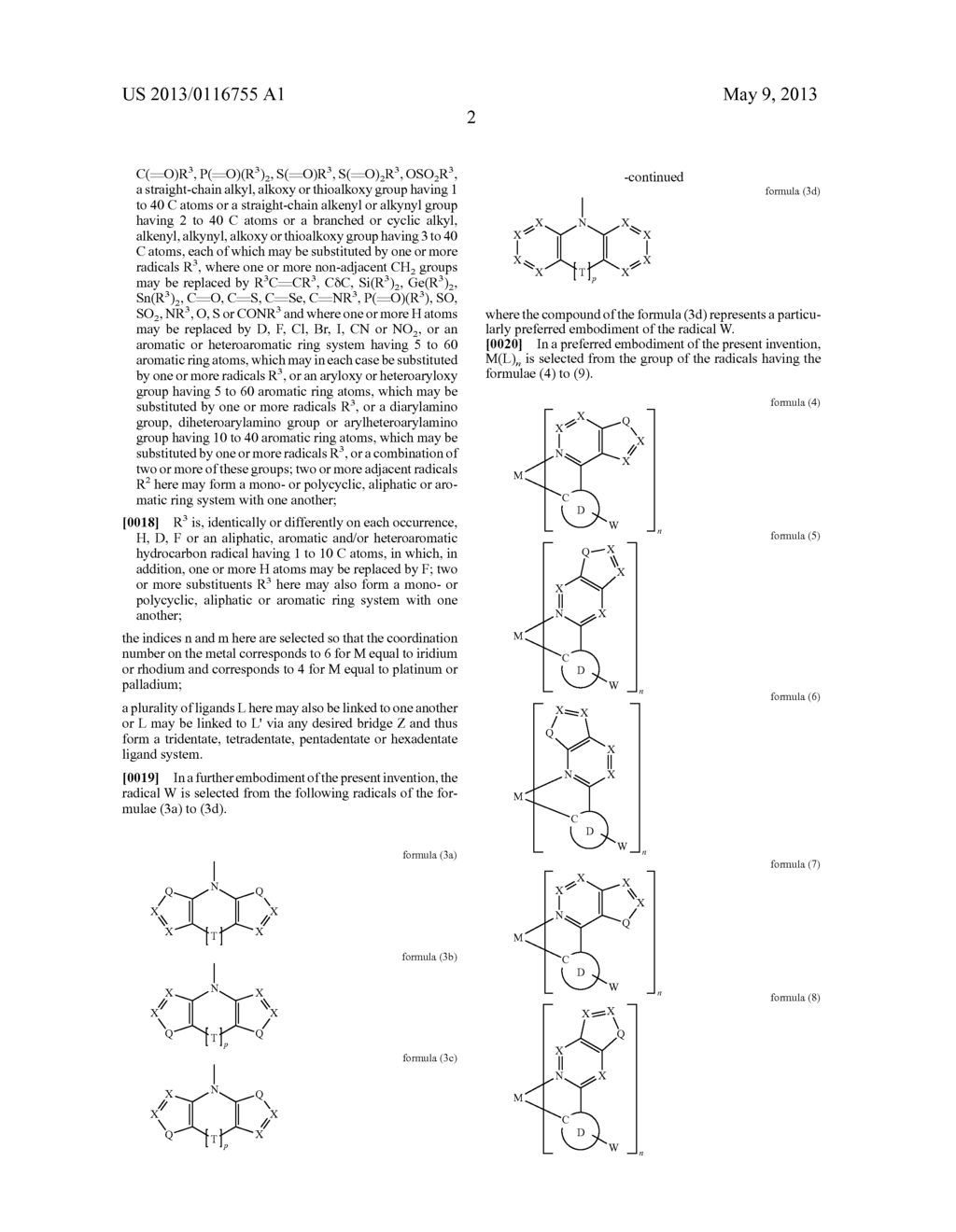 METAL COMPLEXES WITH ORGANIC LIGANDS AND USE THEREOF IN OLEDS - diagram, schematic, and image 03