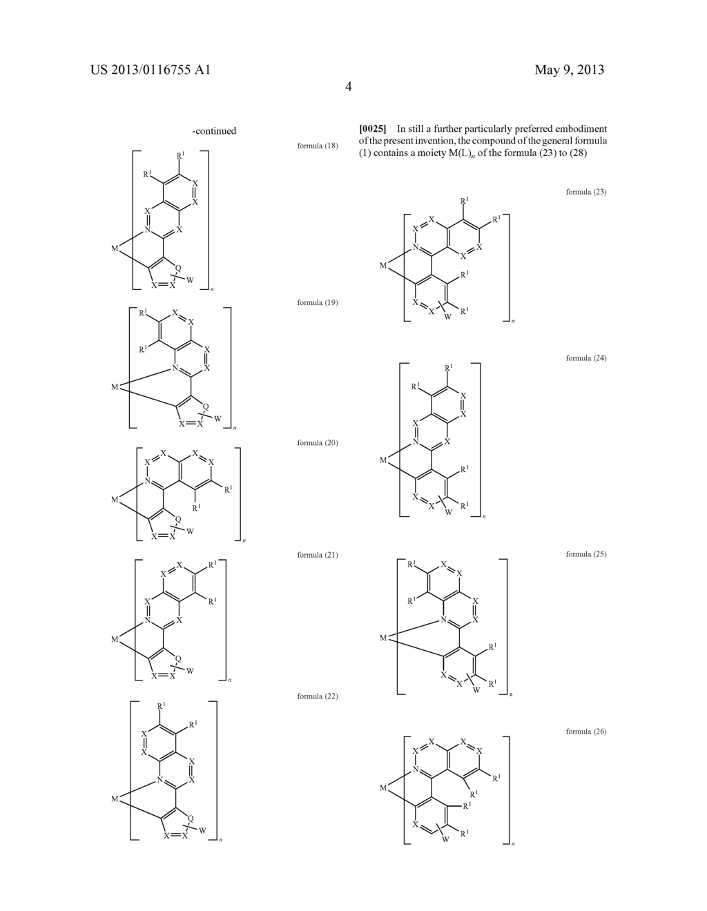 METAL COMPLEXES WITH ORGANIC LIGANDS AND USE THEREOF IN OLEDS - diagram, schematic, and image 05