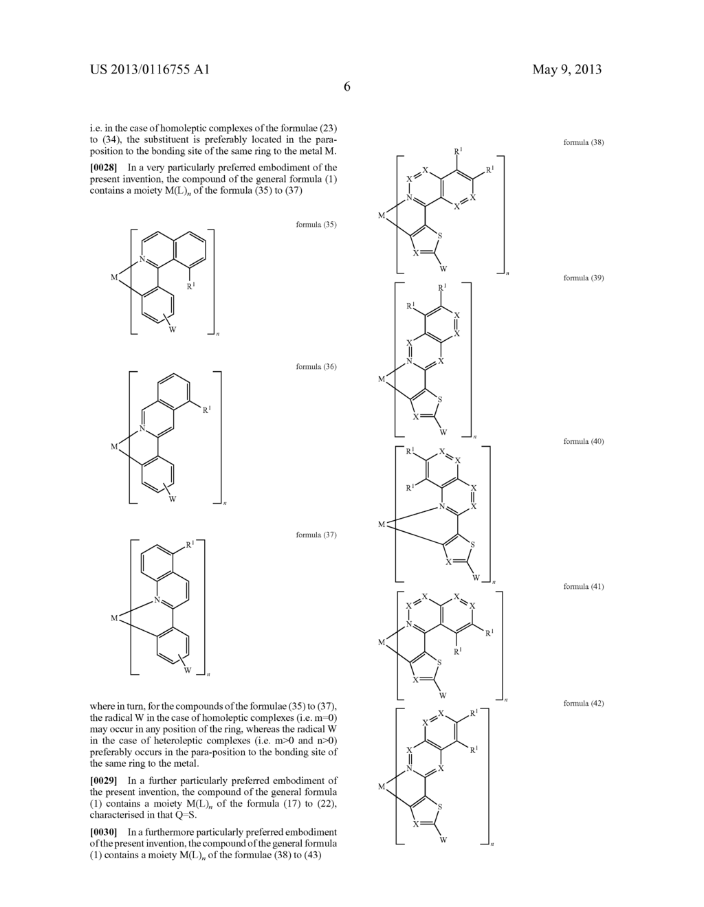 METAL COMPLEXES WITH ORGANIC LIGANDS AND USE THEREOF IN OLEDS - diagram, schematic, and image 07