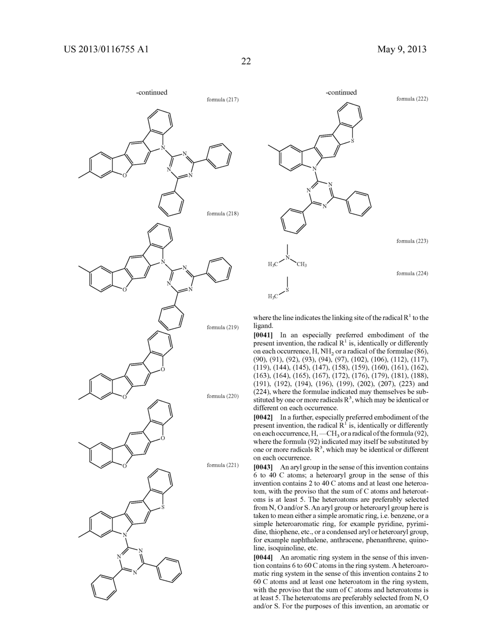 METAL COMPLEXES WITH ORGANIC LIGANDS AND USE THEREOF IN OLEDS - diagram, schematic, and image 23