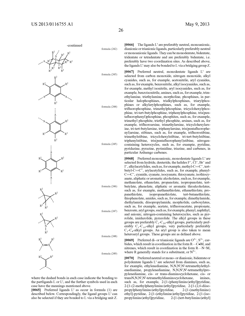 METAL COMPLEXES WITH ORGANIC LIGANDS AND USE THEREOF IN OLEDS - diagram, schematic, and image 27