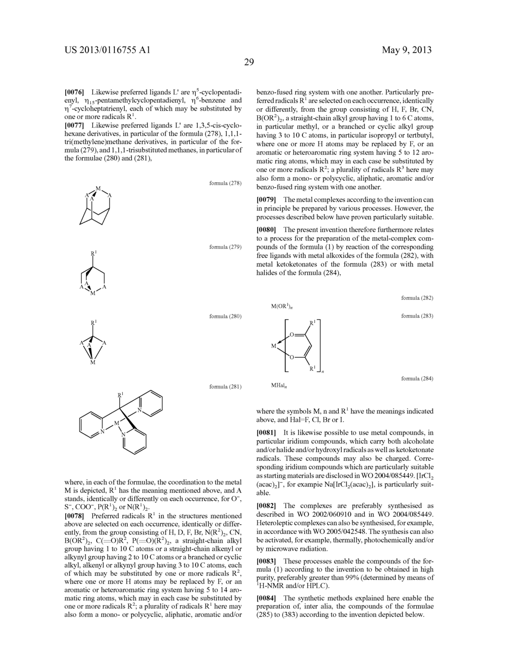 METAL COMPLEXES WITH ORGANIC LIGANDS AND USE THEREOF IN OLEDS - diagram, schematic, and image 30