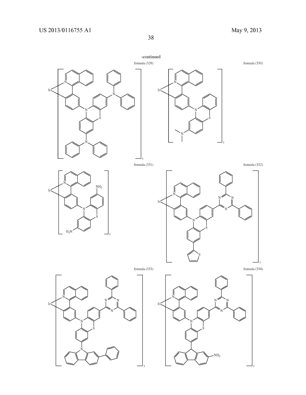 METAL COMPLEXES WITH ORGANIC LIGANDS AND USE THEREOF IN OLEDS - diagram, schematic, and image 39