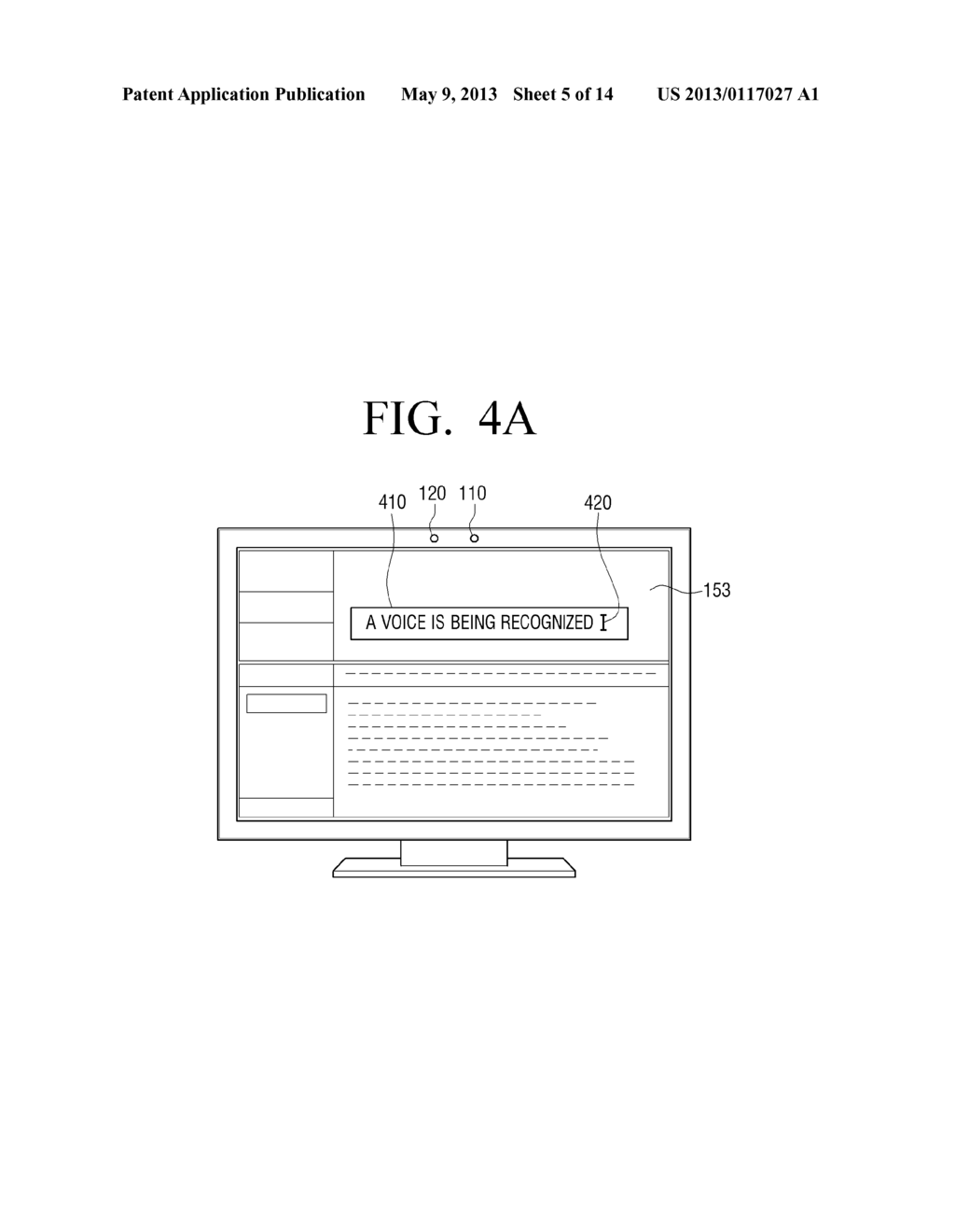 ELECTRONIC APPARATUS AND METHOD FOR CONTROLLING ELECTRONIC APPARATUS USING     RECOGNITION AND MOTION RECOGNITION - diagram, schematic, and image 06