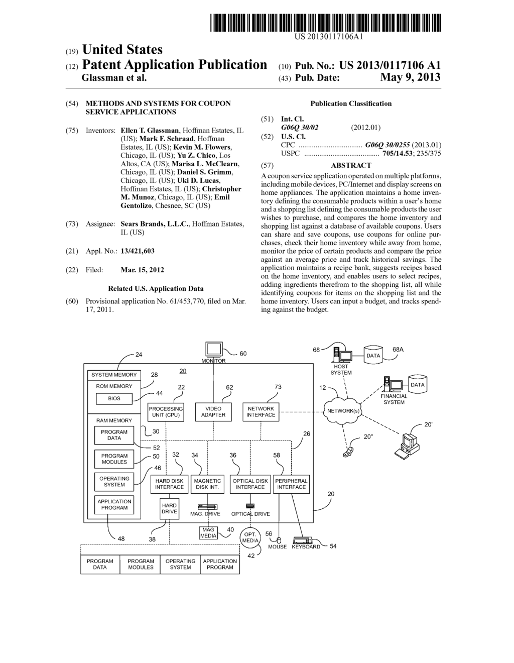 METHODS AND SYSTEMS FOR COUPON SERVICE APPLICATIONS - diagram, schematic, and image 01