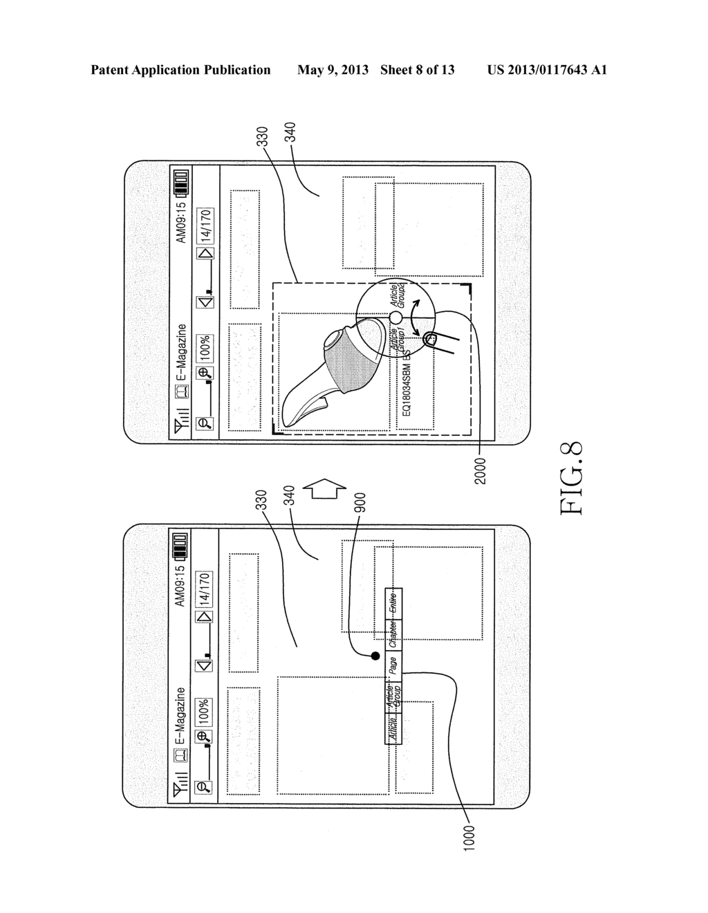 METHOD AND APPARATUS FOR SCRAPING OF DIGITAL MAGAZINE THAT IS EDITED IN     LAYERS - diagram, schematic, and image 09