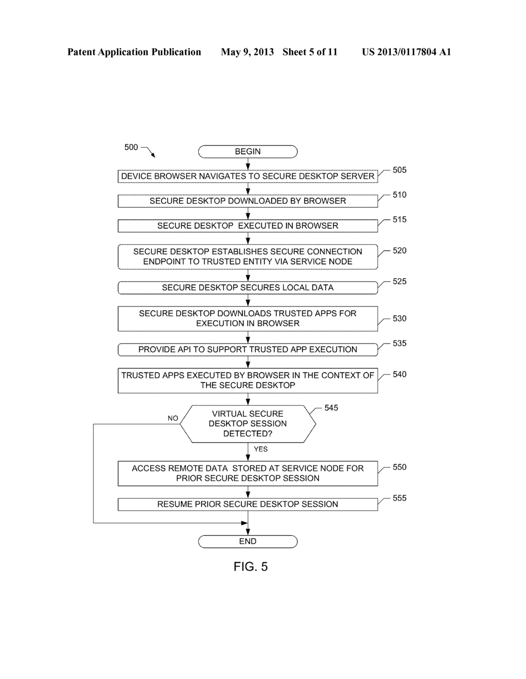 BROWSER-BASED SECURE DESKTOP APPLICATIONS FOR OPEN COMPUTING PLATFORMS - diagram, schematic, and image 06