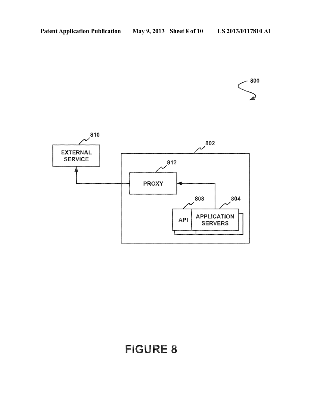 METHOD AND SYSTEM FOR PROVIDING A CLIENT ACCESS TO AN EXTERNAL SERVICE VIA     AN APPLICATION SERVICES PLATFORM - diagram, schematic, and image 09