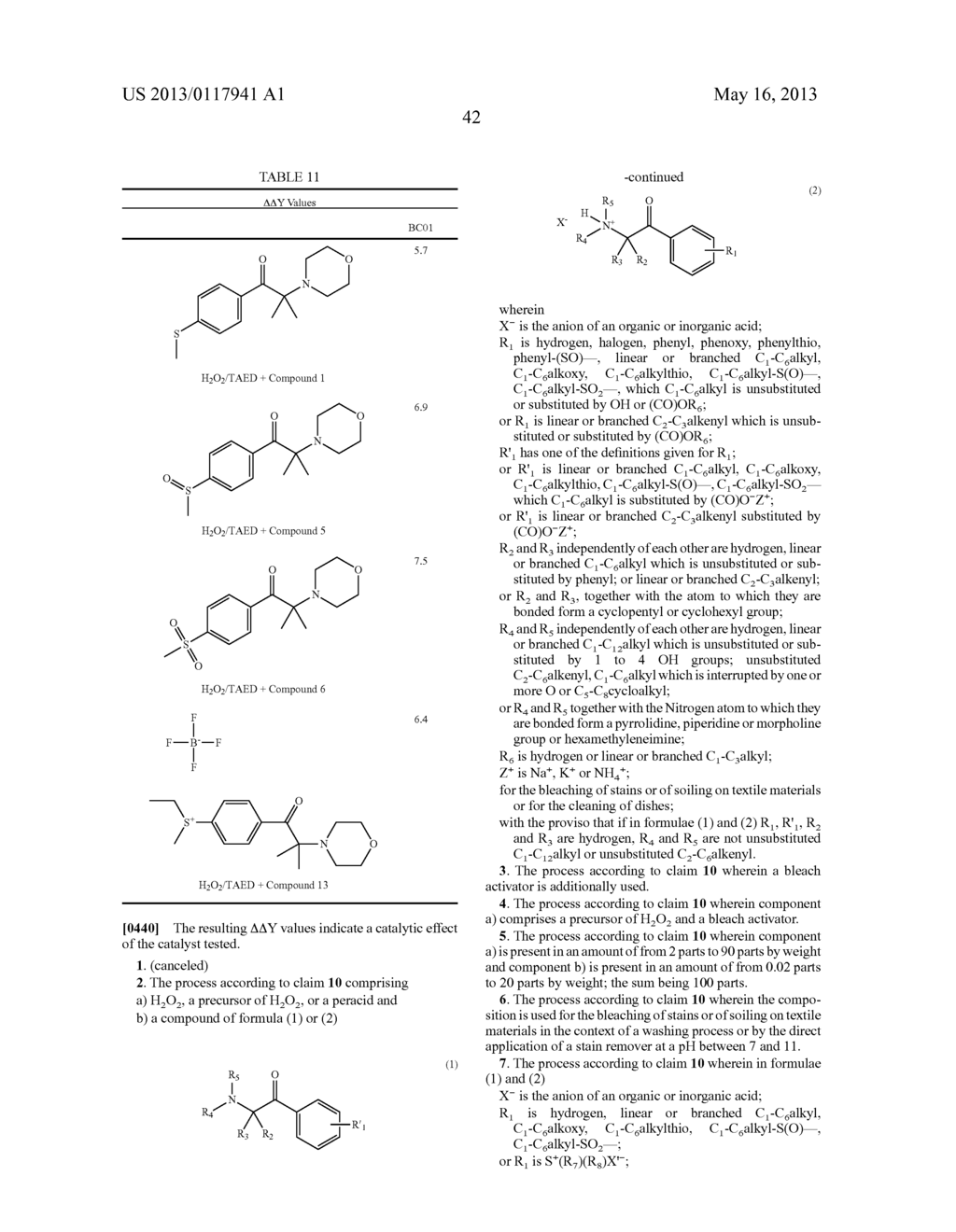 METAL FREE BLEACHING COMPOSITION - diagram, schematic, and image 43