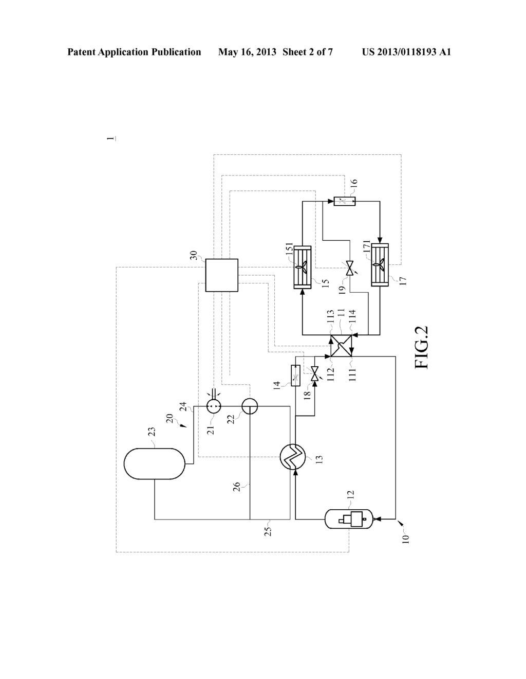 HEAT PUMP AIR-CONDITIONING SYSTEM AND METHOD FOR CONTROLLING THE SAME - diagram, schematic, and image 03