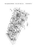 AMUSEMENT PARK RIDE SYSTEM WITH CROSSING PATHS diagram and image