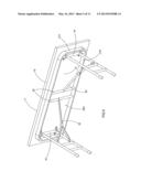 Foldable table with reinforcing unit diagram and image