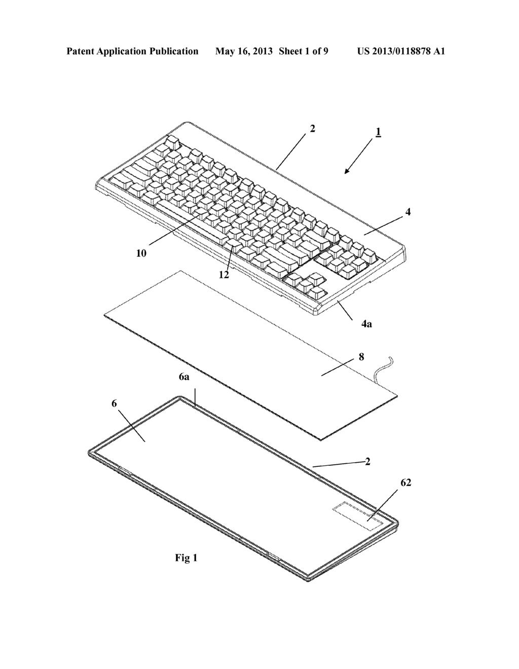 Input Assembly For A Waterproof Keyboard - diagram, schematic, and image 02