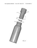 BEVERAGE CONTAINER WITH SECONDARY INTERNAL DISPENSING CHAMBER diagram and image