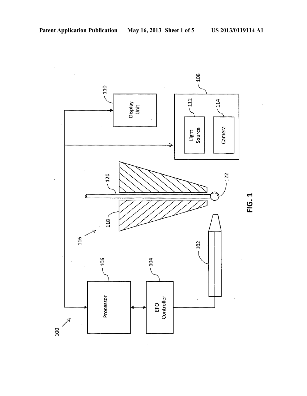 METHOD AND APPARATUS FOR MONITORING FREE AIR BALL (FAB) FORMATION IN WIRE     BONDING - diagram, schematic, and image 02