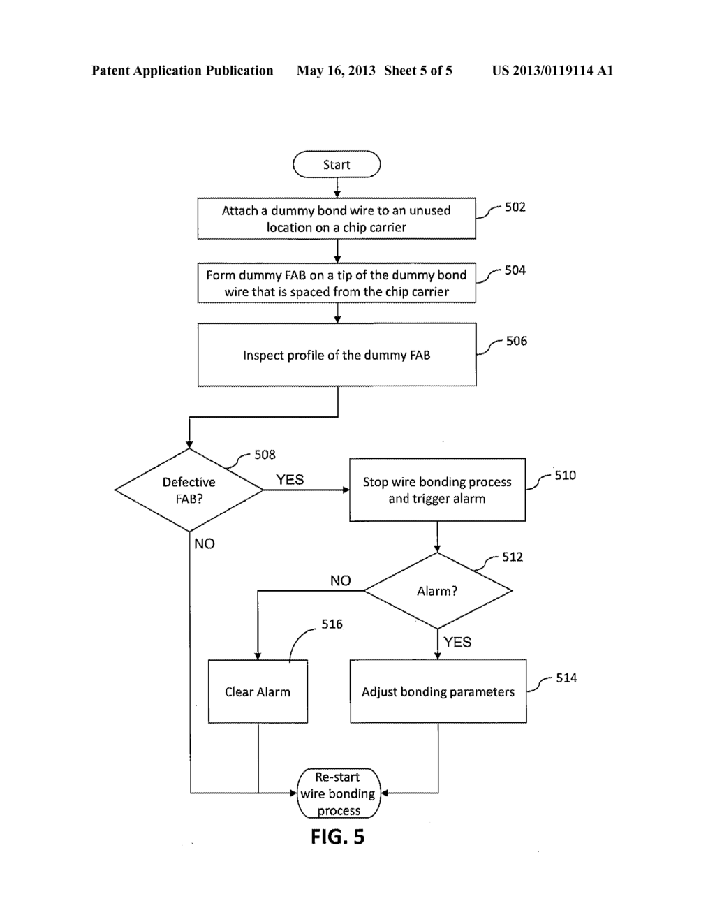 METHOD AND APPARATUS FOR MONITORING FREE AIR BALL (FAB) FORMATION IN WIRE     BONDING - diagram, schematic, and image 06