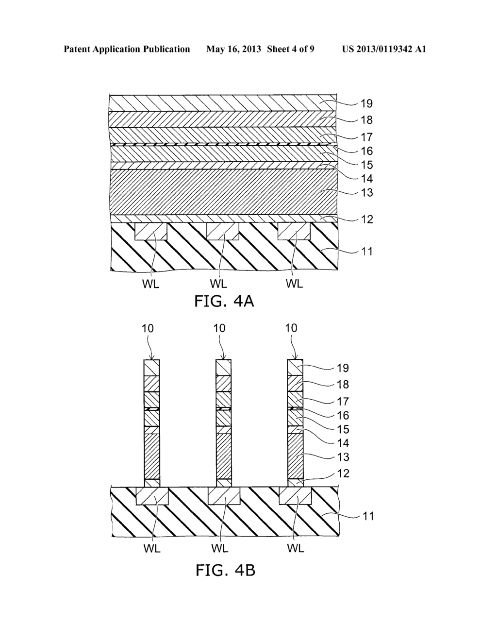 METHOD FOR MANUFACTURING SEMICONDUCTOR MEMORY DEVICE AND SEMICONDUCTOR     MEMORY DEVICE - diagram, schematic, and image 05