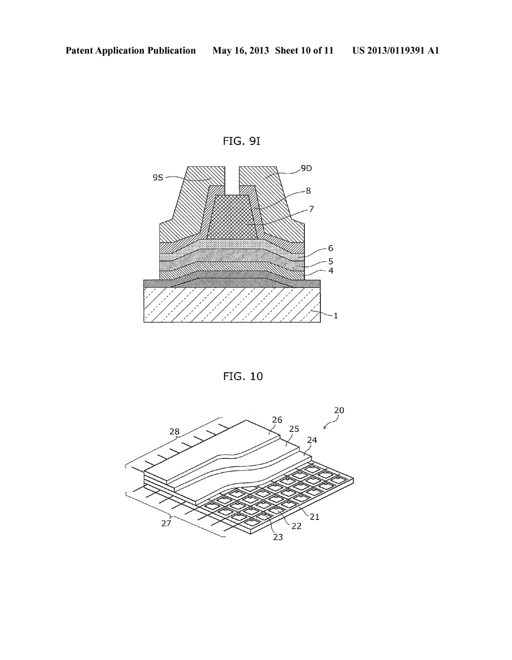 THIN-FILM TRANSISTOR DEVICE AND METHOD FOR MANUFACTURING THIN-FILM     TRANSISTOR DEVICE - diagram, schematic, and image 11