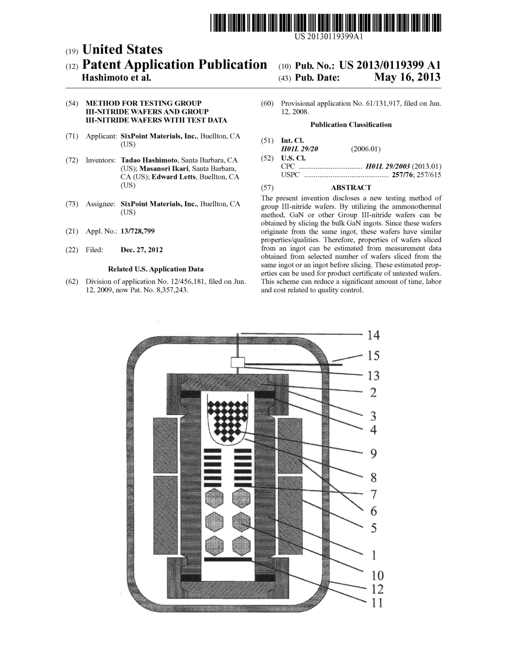 METHOD FOR TESTING GROUP III-NITRIDE WAFERS AND GROUP III-NITRIDE WAFERS     WITH TEST DATA - diagram, schematic, and image 01