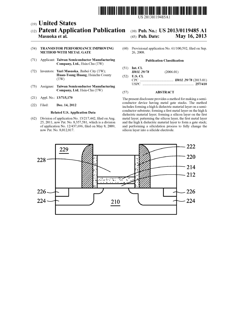 Transistor Performance Improving Method with Metal Gate - diagram, schematic, and image 01