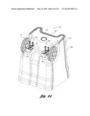 WHEELED CONTAINER WITH REPOSITIONABLE AXLE diagram and image