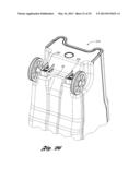 WHEELED CONTAINER WITH REPOSITIONABLE AXLE diagram and image