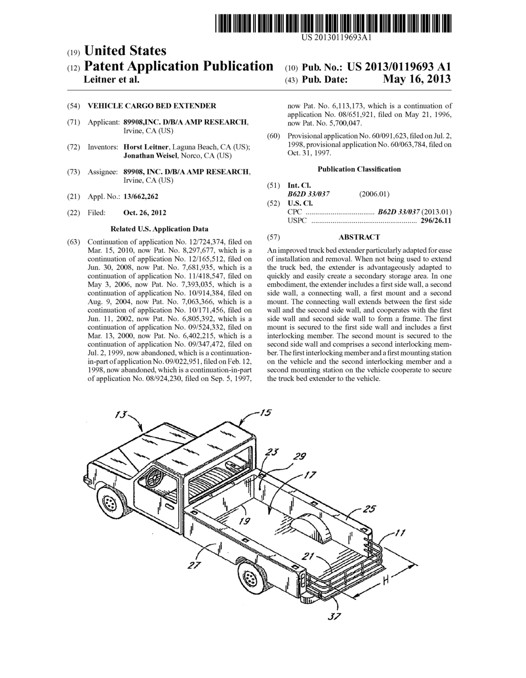 VEHICLE CARGO BED EXTENDER - diagram, schematic, and image 01