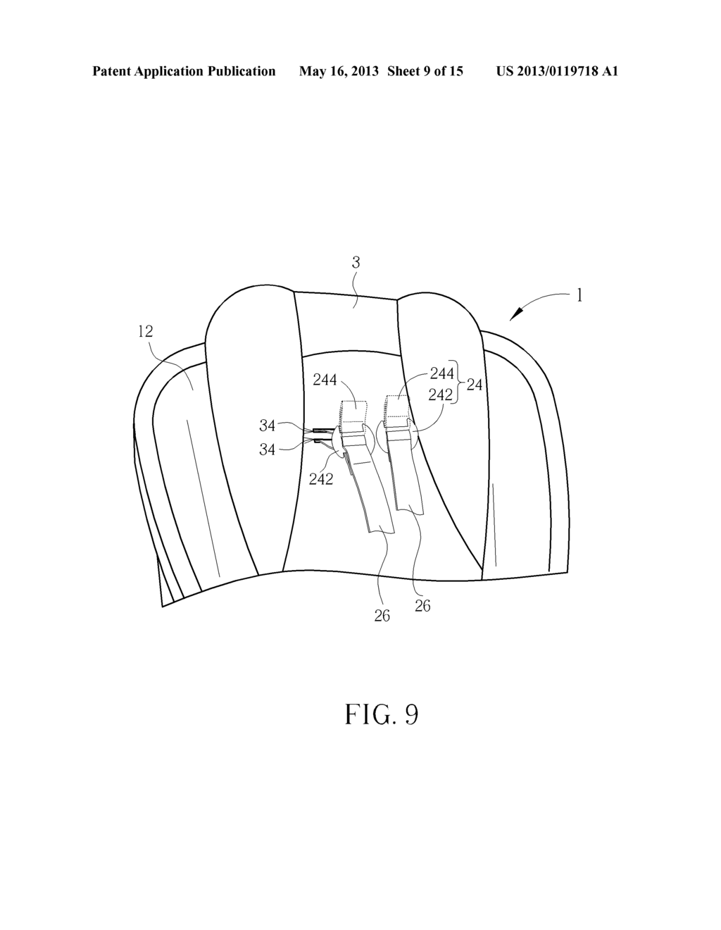 ADJUSTABLE HARNESS AND CHAIR THEREWITH - diagram, schematic, and image 10