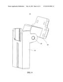 AUTOMATICALLY CLOSING HINGE AND ELECTRONIC DEVICE USING SUCH HINGE diagram and image