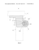 AUTOMATICALLY CLOSING HINGE AND ELECTRONIC DEVICE USING SUCH HINGE diagram and image