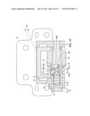 AUTOMATICALLY CLOSING HINGE AND ELECTRONIC DEVICE USING SUCH HINGE diagram and image