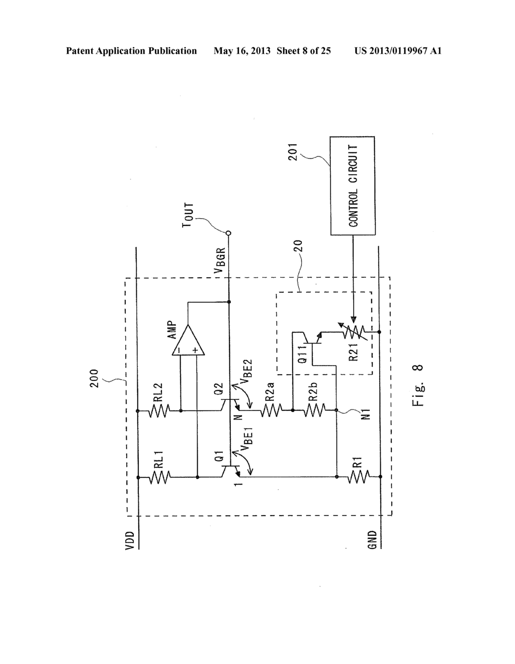 BANDGAP REFERENCE CIRCUIT AND POWER SUPPLY CIRCUIT - diagram, schematic, and image 09