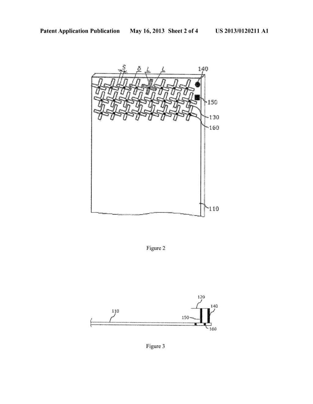 GROUNDED ANTENNA WITH CROSS-SHAPED HIGH-IMPEDANCE SURFACE METAL STRIPS AND     WIRELESS COMMUNICATION DEVICE HAVING SAID ANTENNA - diagram, schematic, and image 03