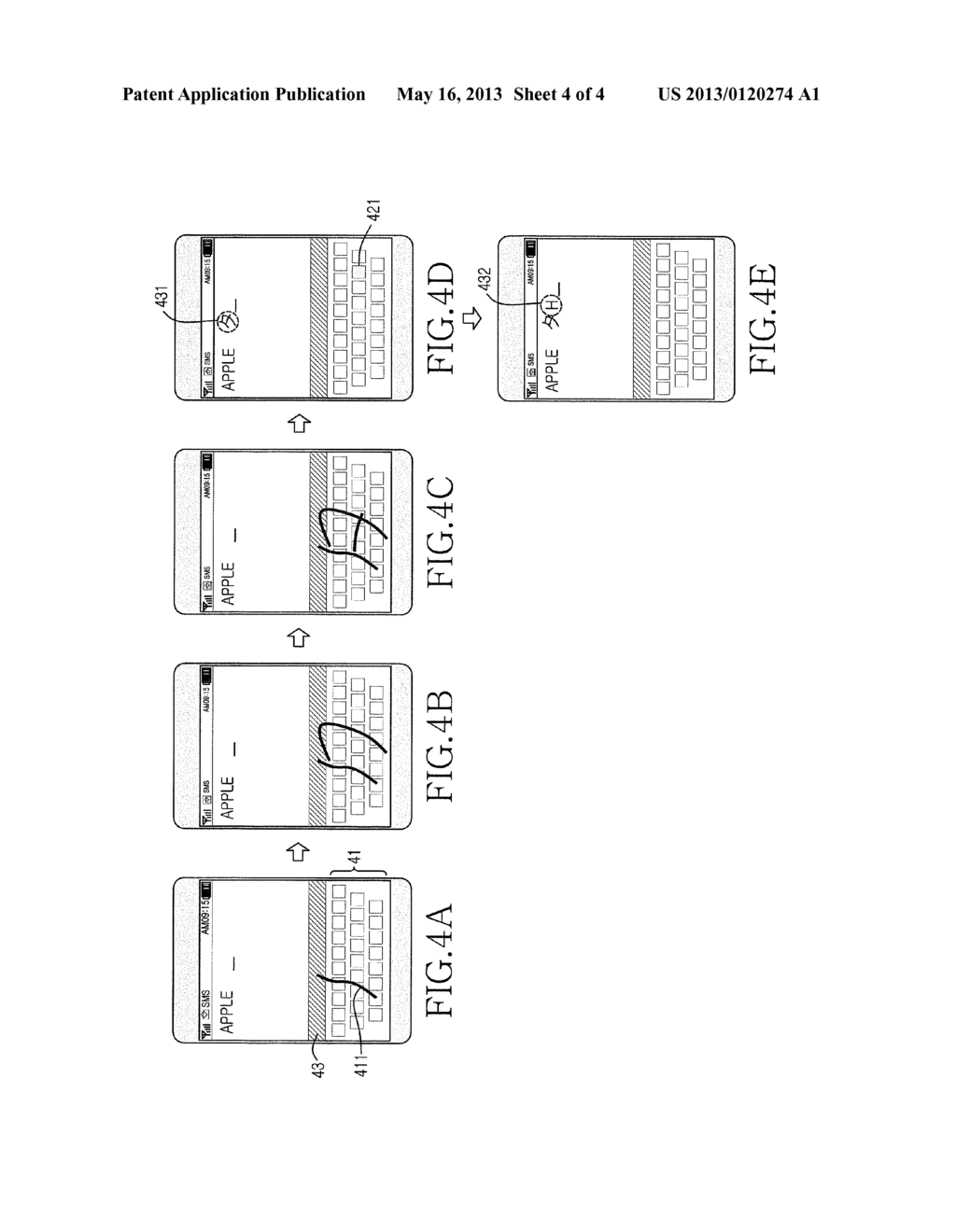 TEXT INPUT METHOD IN TOUCH SCREEN TERMINAL AND APPARATUS THEREFOR - diagram, schematic, and image 05