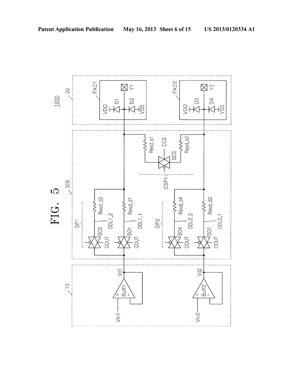 DISPLAY DRIVING DEVICE AND DISPLAY SYSTEM WITH IMPROVED PROTECTION AGAINST     ELECTROSTATIC DISCHARGE - diagram, schematic, and image 07