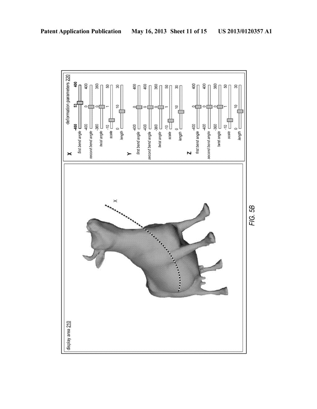 Methods and Apparatus for Sweep-Based Freeform Deformation of 3-D Models - diagram, schematic, and image 12