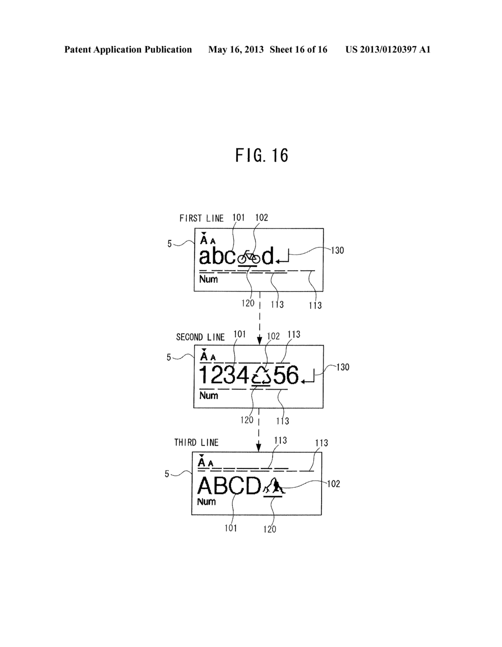 DISPLAY DEVICE AND NON-TRANSITORY COMPUTER-READABLE MEDIUM STORING DISPLAY     CONTROL PROGRAM - diagram, schematic, and image 17