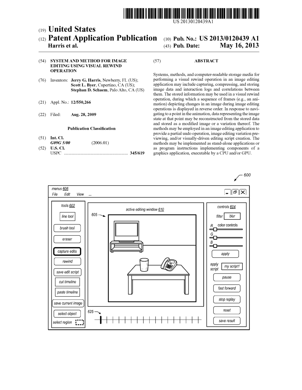 System and Method for Image Editing Using Visual Rewind Operation - diagram, schematic, and image 01